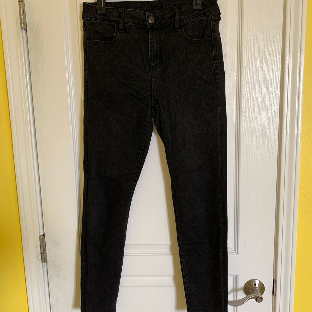 American Eagle Black Skinny Jeans Size 10 Regular